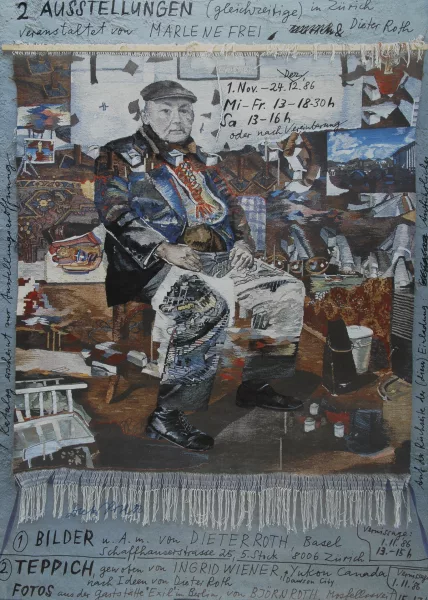 Dieter Roth — Plakat. 2 Ausstellungen, Dieter Roth und Ingrid Wiener, Galerie und Edition Marlene Frei Zürich, 1. November - 24. Dezember 1986