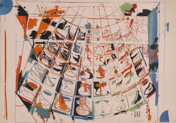 Dieter Roth — 2 Blätter: Komposition II, 1977; Komposition IV, 1992