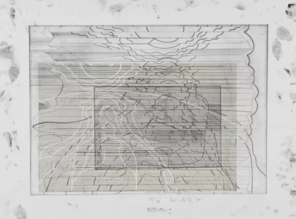 Dieter Roth — 2 Blätter: Dichterklub mit aufgehender Muse, 1974; 4 x Selbstbildnis als Horizonttier, 1973