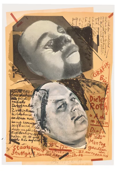 Dieter Roth — 4 Plakate: Kunstmuseum Luzern, 1980 (2); Die Erschöpfung der Welt, 1980; Staatsgalerie Stuttgart, 1989