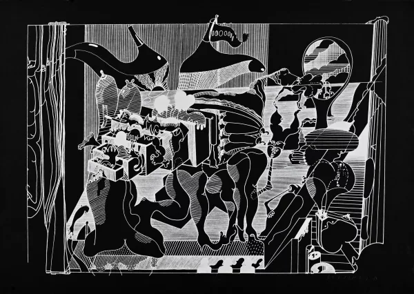Dieter Roth — 2 Blätter: Torte in der Sonne, 1970; Kleines Theater, 1970