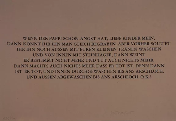 Dieter Roth — Text, 1971