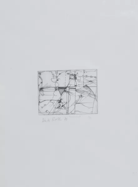 Dieter Roth — 3 Blätter: Das Schiff, 1973; Die Nacht, 1973; Landschaft, 1973