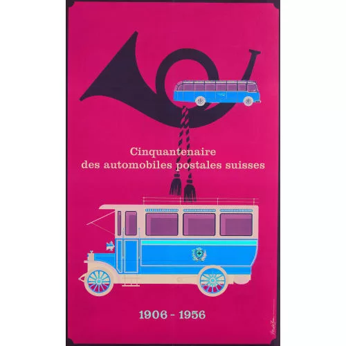 Donald Brun — "Cinquantenaire des automobiles postales suisses".