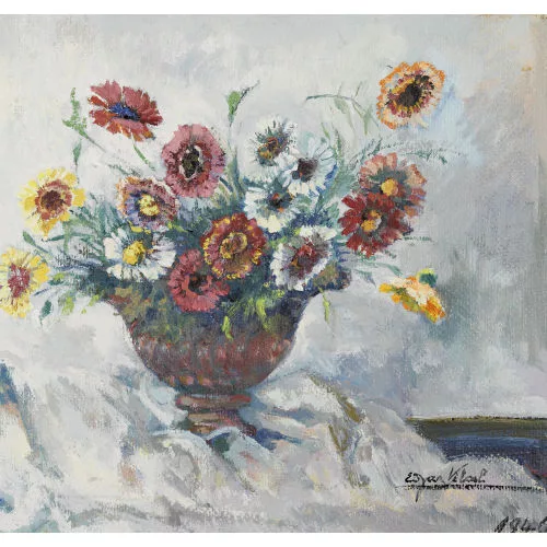 Edgar Vital — Stillleben mit Blumen in einer Vase.