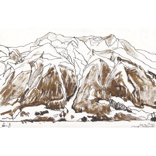 Edmond Bille — "Lac de Brienz Iseltwald".