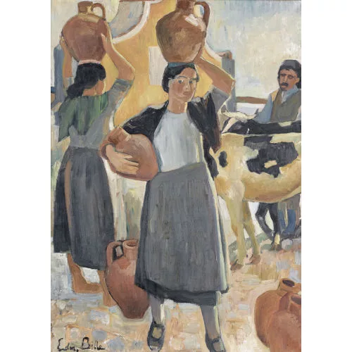 Edmond Bille — Les porteuses d′eau au Portugal.