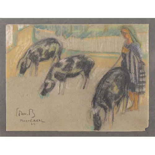 Edmond Bille — La femme et les porcs.
