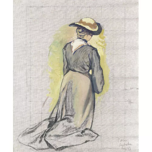 Edmond Bille — Etude pour une valaisanne agenouillée.