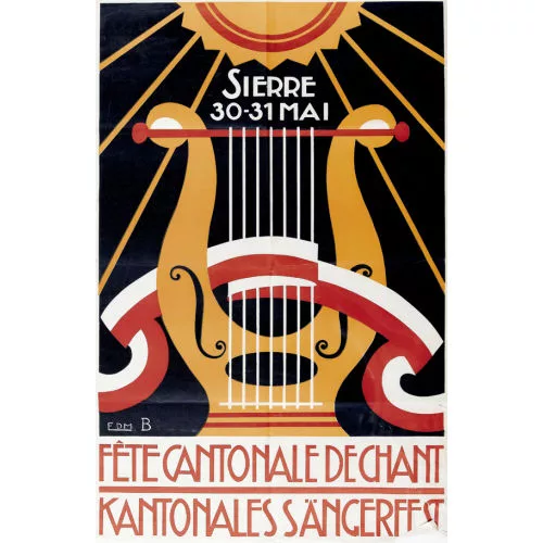 Edmond Bille — "Sierre Fête Cantonale de Chant...".