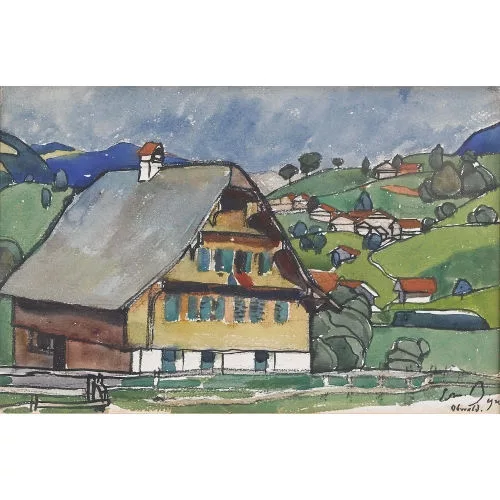 Edmond Bille — "Maison près Sachseln".