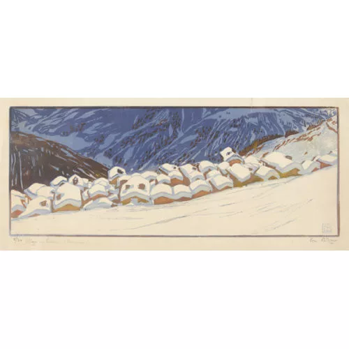 Edmond Bille — Chandolin en hivers.