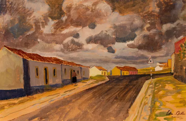Dorflandschaft in Portugal. 1941