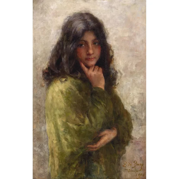 Edmond de Pury — Portrait d'une jeune italienne.