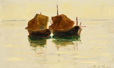 Deux barques sur le lac
