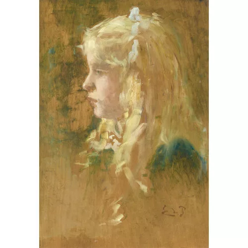 Edmond de Pury — Kopfbildnis eines blonden Mädchens.