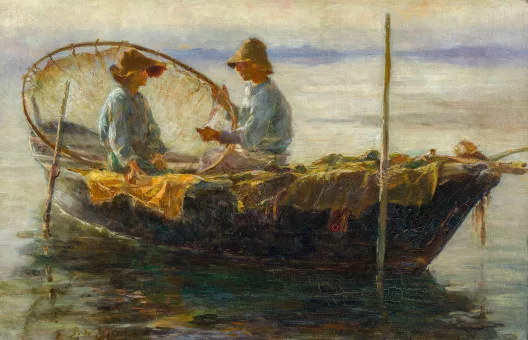 Edmond-Jean de Pury — Deux Pêcheurs dans une barque