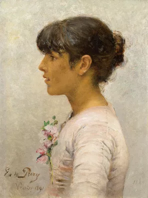 Edmond-Jean de Pury — Portrait d'une jeune italienne, 1891