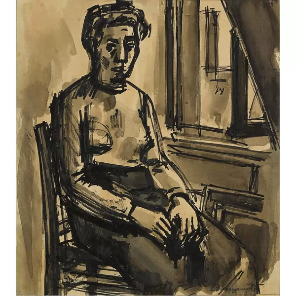 "Ria seduta alla finestra"