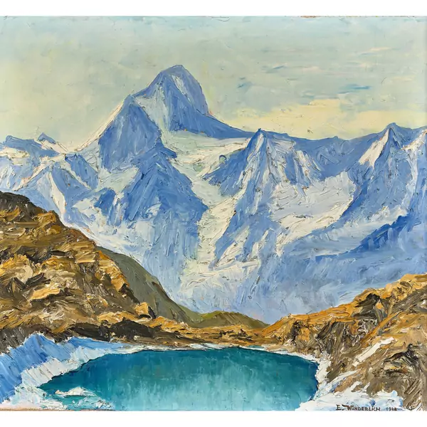 Bergsee mit Blick auf das Bietschhorn