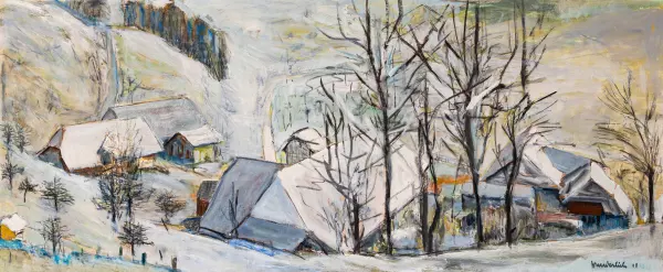 Häuser im Winter