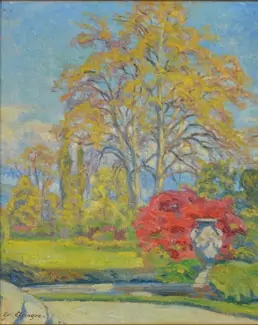 Arbres en fleurs dans un parc