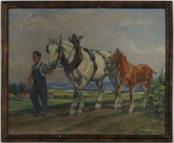 Edouard Elzingre — Edouard Elzingre (1880-1966), \Retour des champs\,