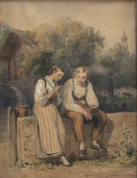 Edouard Henri Girardet — Le jeune couple