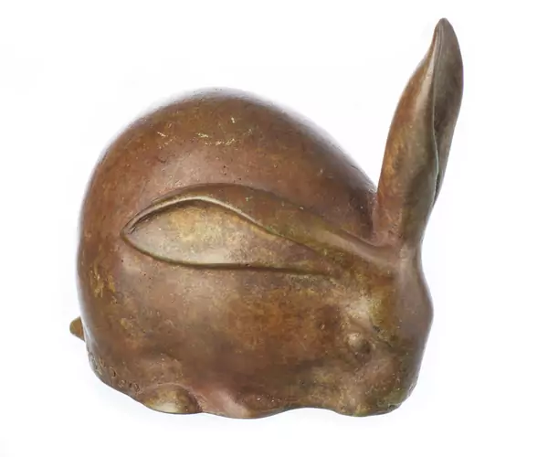 Édouard Marcel SANDOZ (1881-1971), "Lapin bijou, oreille levée", bronze — DognyAuction