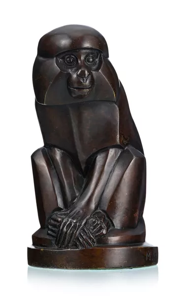 Édouard Marcel Sandoz — Singe assis pattes croisées