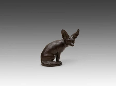 Fennec assis, tête tournée, um 1921–24