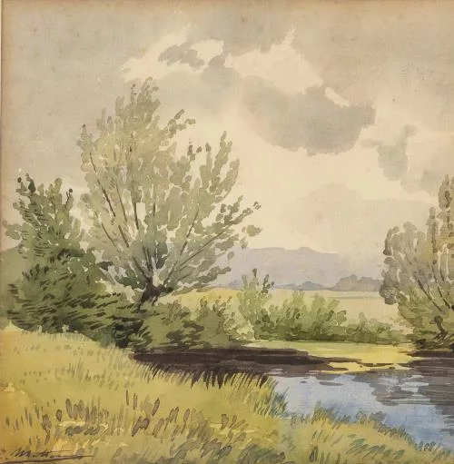 Edouard Metton — Etang de Vessy (la carpière bleue)