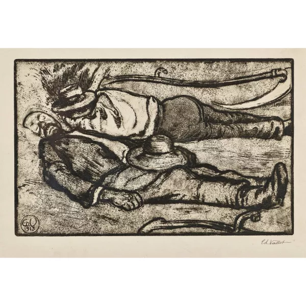 Édouard Vallet — "Le repos des faucheurs".