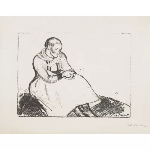 Édouard Vallet — "Fille assise".
