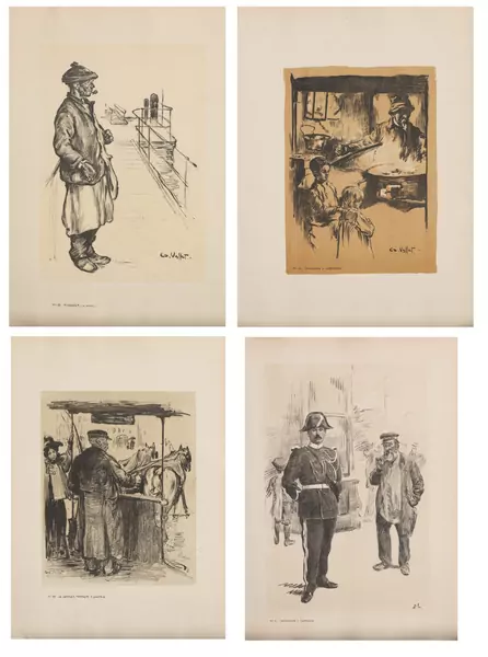 Edouard VALLET (1876-1929), Ensemble de trois lithographies sur papier — DognyAuction