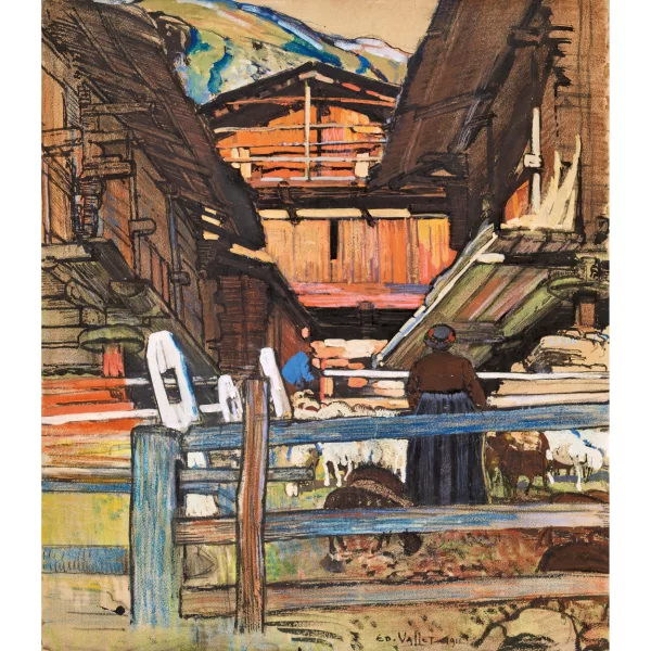 Édouard Vallet — Le village de Riod.