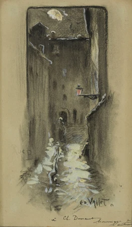 Rue de Genève la nuit