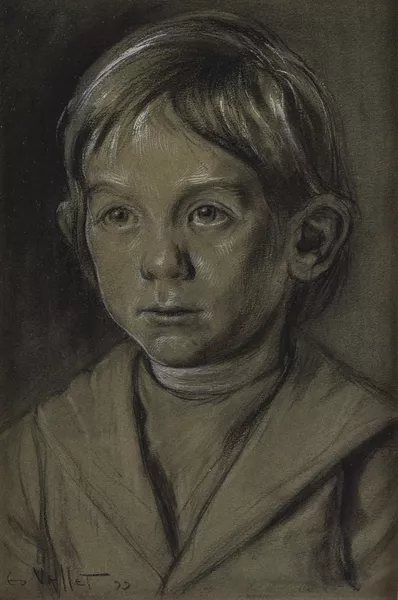 Edouard Vallet (1876-1929), "Portrait d'enfant" — DognyAuction