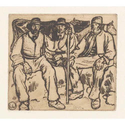 Édouard Vallet — Trois bergers.