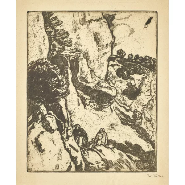 Édouard Vallet — "Saint Antoine et Saint Paul, ermites".