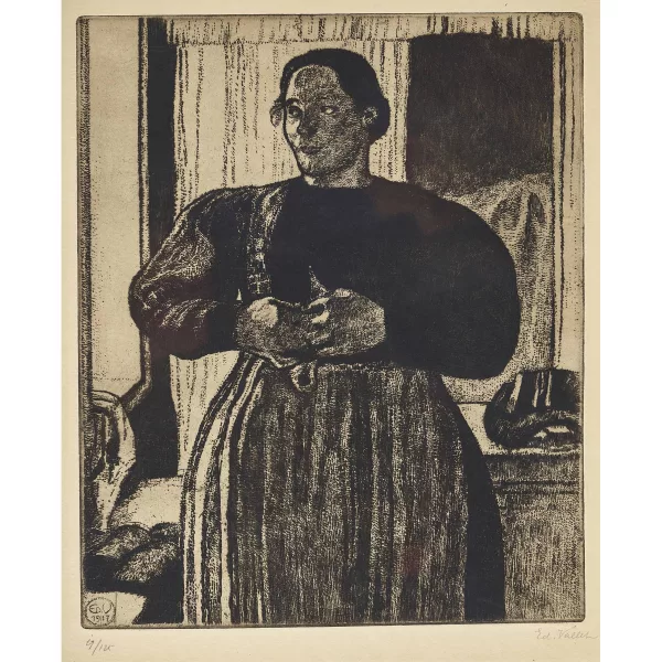 Édouard Vallet — "Paysanne s'habillant".