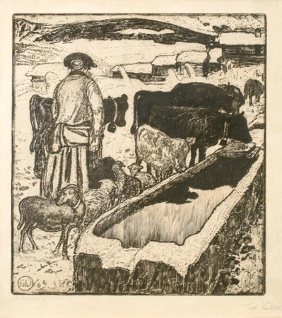 Le Troupeau à l'abreuvoir, 1913
