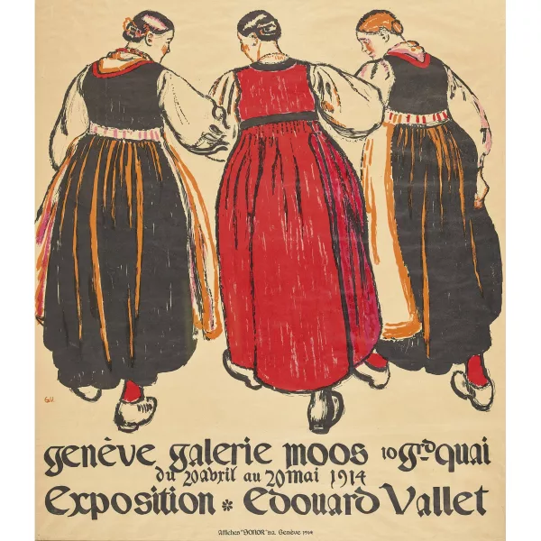 Édouard Vallet — "Genève Galerie Moos 1914".