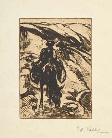 Femme sur un mulet