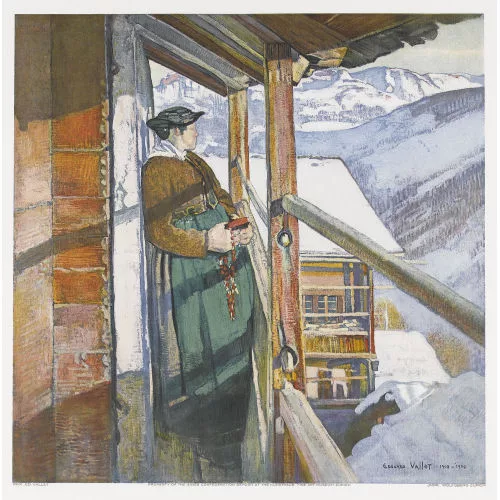 Édouard Vallet — "Bäuerin mit Rosenkranz und Bibel in der Hand".