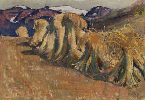 EDOUARD VALLET — Champs de seigle, étude. 1920. — Koller Auktionen