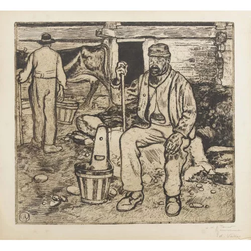 Édouard Vallet — "Le vieux berger".