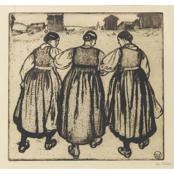 Édouard Vallet — "Trois filles".