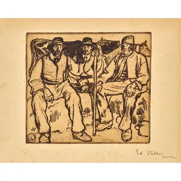 Édouard Vallet — "Trois bergers".
