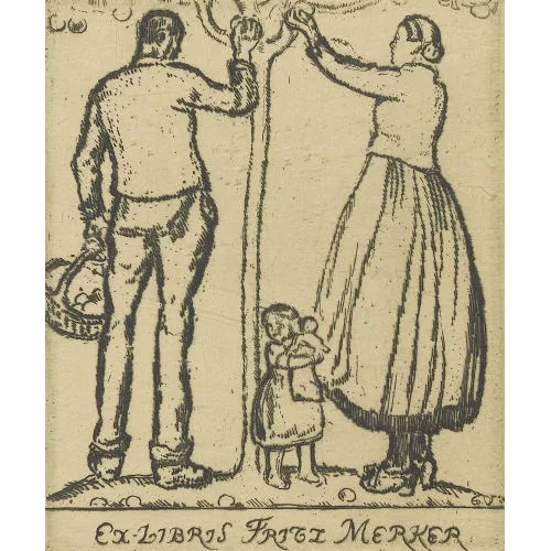 Édouard Vallet — "Ex-Libris Fritz Merker".